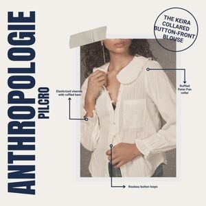 The Keira Collared Button-Front Blouse by Pilcro: Long-Sleeve Edition